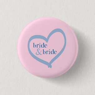 Badge Rond 2,50 Cm Jeune mariée lesbienne de mariage et jeune marié