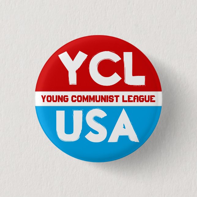 Badge Rond 2,50 Cm Jeune Pin communiste de la ligue (YCLUSA) (Devant)