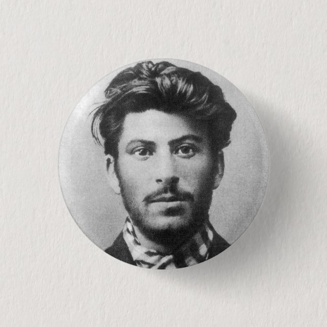 Badge Rond 2,50 Cm Jeune Stalin (Devant)