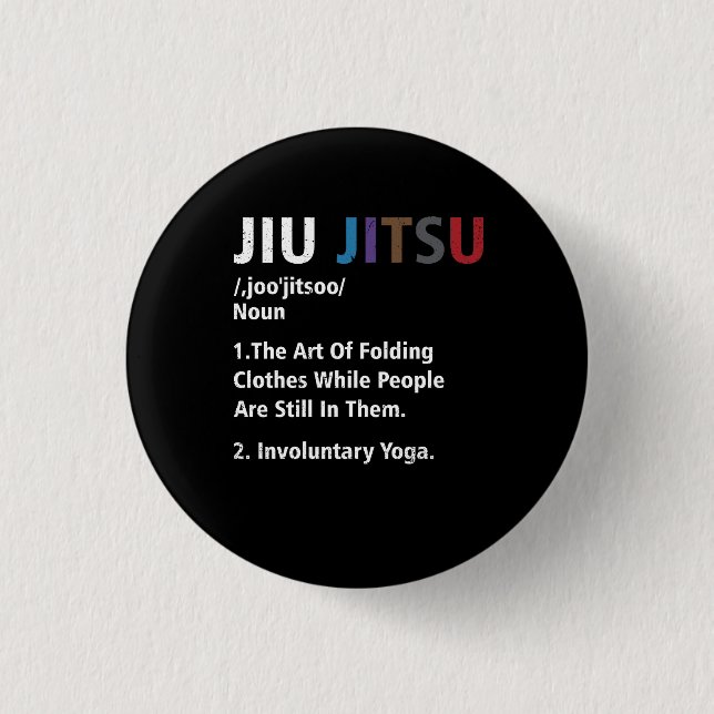 Badge Rond 2,50 Cm Jiu jitsu Funny Définition BJJ Grappler MIXED MART (Devant)