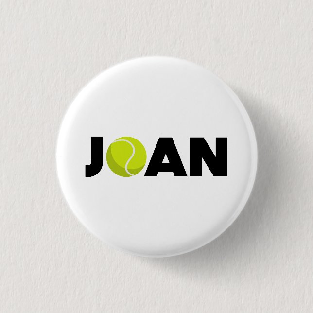 Badge Rond 2,50 Cm Joan Tennis (Devant)