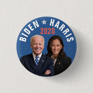 Badge Rond 2,50 Cm Joe Biden Kamala Harris Président Vice 2020 Photo