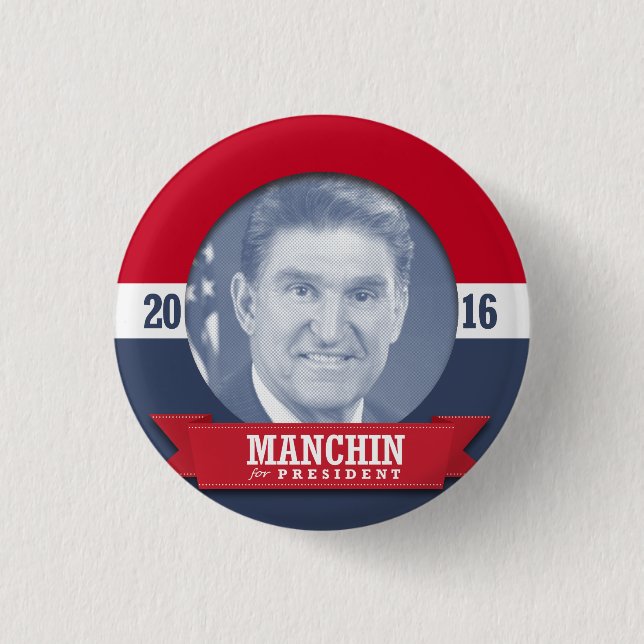 BADGE ROND 2,50 CM JOE MANCHIN 2016 (Devant)