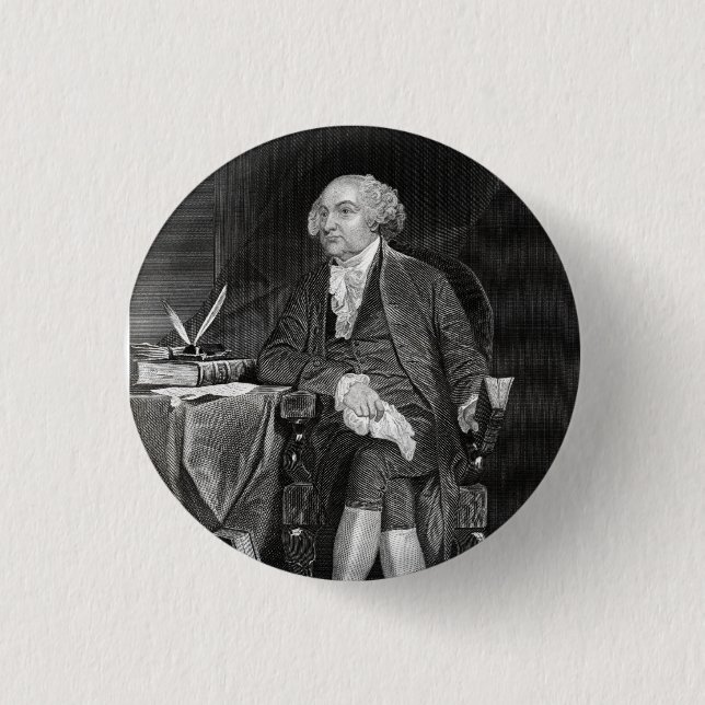 Badge Rond 2,50 Cm John Adams (Devant)