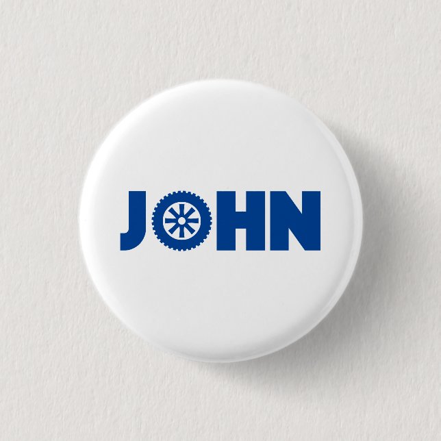 Badge Rond 2,50 Cm John Petrol Head (Devant)