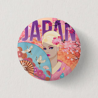 Badge Rond 2,50 Cm Joie au Japon