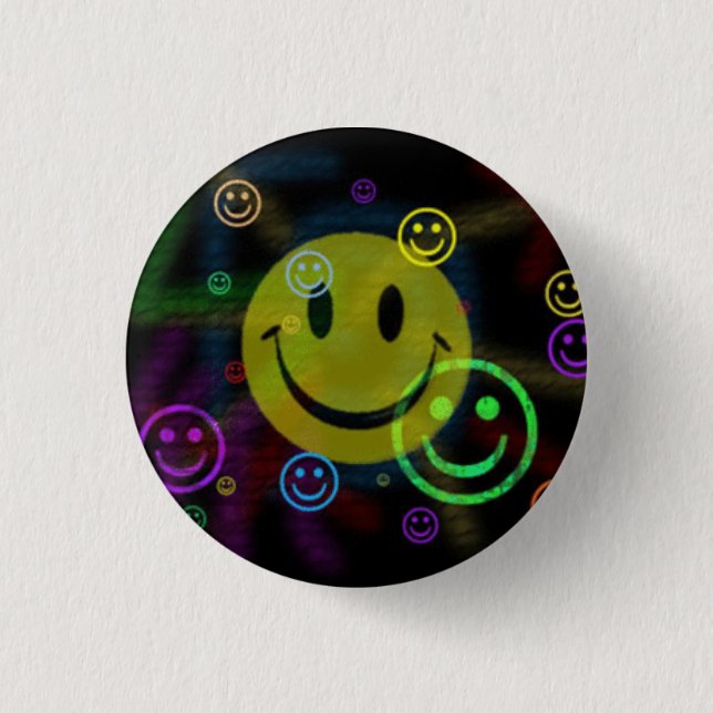 BADGE ROND 2,50 CM JOIE HEUREUSE HEUREUSE DE JOIE (Devant)