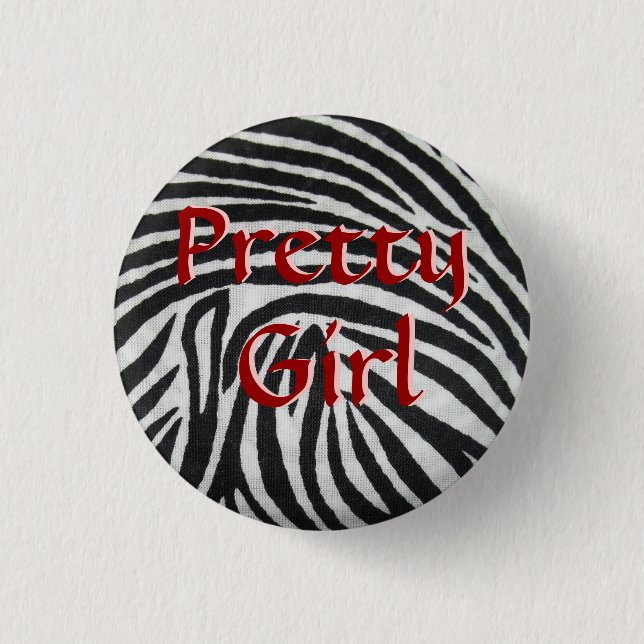 Badge Rond 2,50 Cm Joli bouton de fille (Devant)