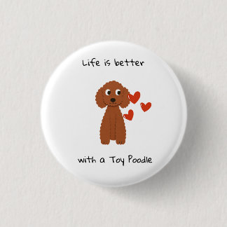 Badge Rond 2,50 Cm joli bouton d'épingle d'art de caniche jouet