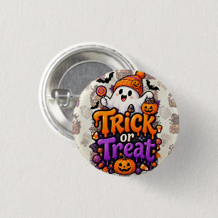 Badge Rond 2,50 Cm Joli bouton fantôme Halloween pour la tournée des 