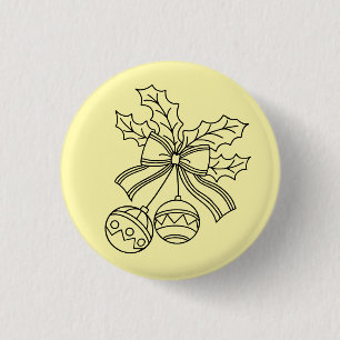 Badge Rond 2,50 Cm Joli cloche de Noël en ligne art