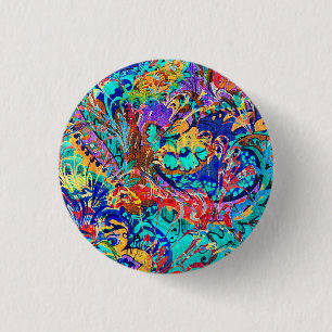 Badge Rond 2,50 Cm Joli coloré vintage floral