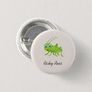 Badge Rond 2,50 Cm Joli criquet vert violet