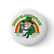 Joli dessin animé leprechaun avec shamrock et arc-