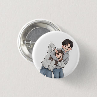 Badge Rond 2,50 Cm Joli drame coréen couple mignon geste du cœur épin
