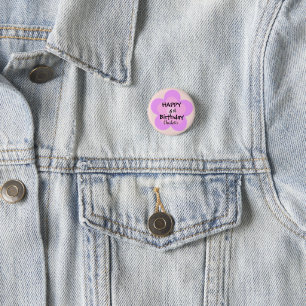 Badge Rond 2,50 Cm Joli été Daisy fleur pétale dégradé Anniversaire