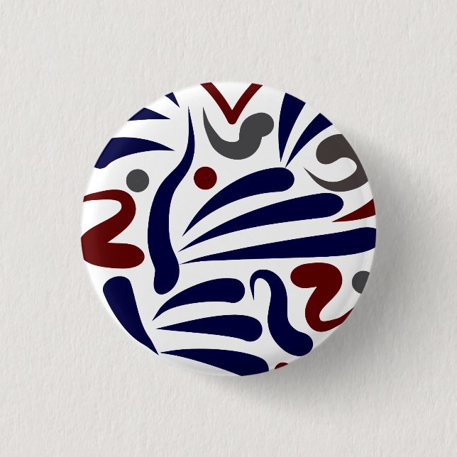 Badge Rond 2,50 Cm Joli motif cardiaque abstrait (Devant)