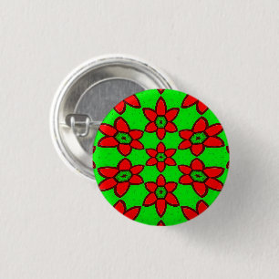 Badge Rond 2,50 Cm Joli Motif de fleurs Abstraites