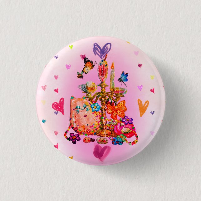 Badge Rond 2,50 Cm Joli Pastel (Devant)