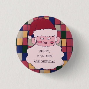 Badge Rond 2,50 Cm Joli Père Noël Joyeux Noël