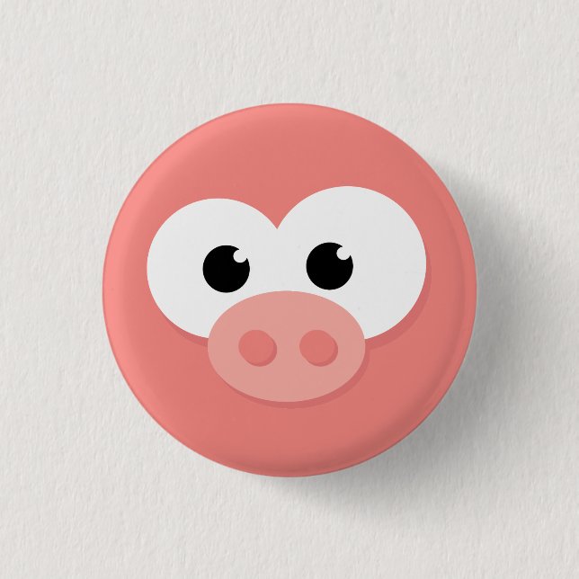 Badge Rond 2,50 Cm  Joli Petit Cochon De Cochon. (Devant)