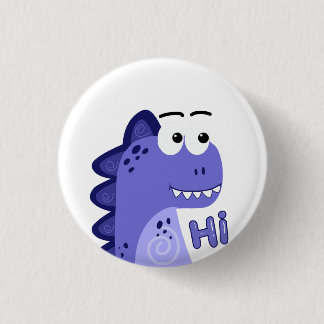 Badge Rond 2,50 Cm Joli petit dino rigolo