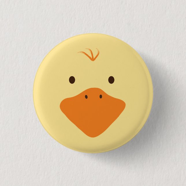 Badge Rond 2,50 Cm Joli Petit Visage Ducky (Devant)