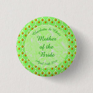 Badge Rond 2,50 Cm Joli Printemps Mariage Pomme fleur et Pommes