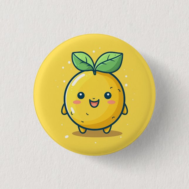 Badge Rond 2,50 Cm Joli thème citron (Devant)