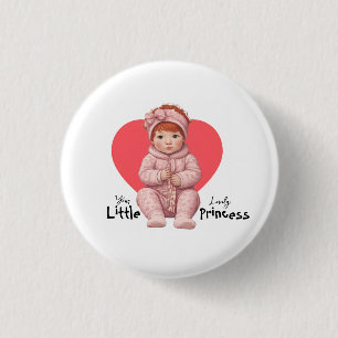 Badge Rond 2,50 Cm Jolie Princesse Bébé