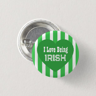 Badge Rond 2,50 Cm Jolie St. Patrick's Day Vert J'aime être irlandais