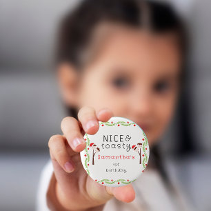 Badge Rond 2,50 Cm Jolies guimauves S'mores pour enfants fête d'anniv