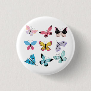 Badge Rond 2,50 Cm Jolies papillons