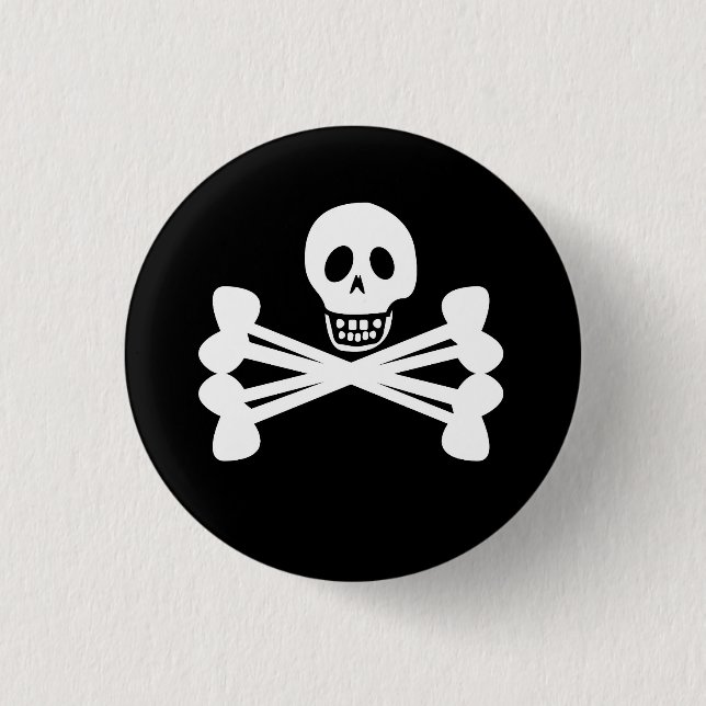 Badge Rond 2,50 Cm Jolly roger (Devant)