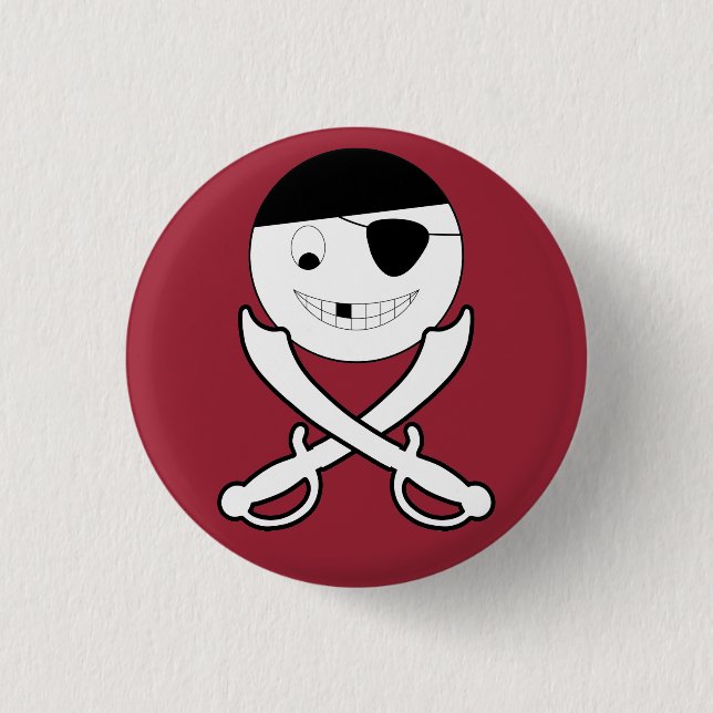 Badge Rond 2,50 Cm Jolly roger convivial (Devant)