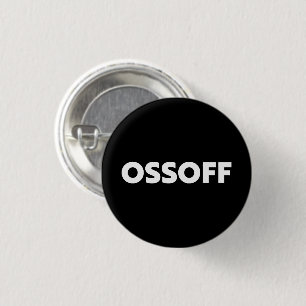 Badge Rond 2,50 Cm Jon Ossoff Géorgie Sénat deuxième tour noir blanc