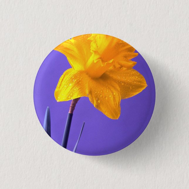 Badge Rond 2,50 Cm Jonquille (Devant)