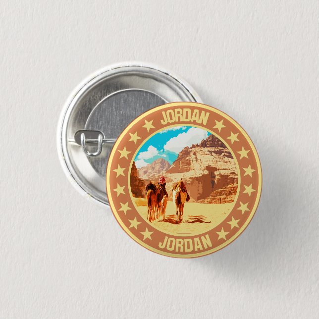 Badge Rond 2,50 Cm Jordanie (Devant & derrière)