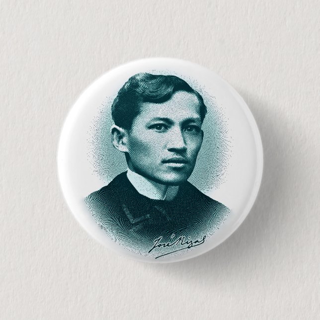 Badge Rond 2,50 Cm Jose Rizal (copie verte) (Devant)
