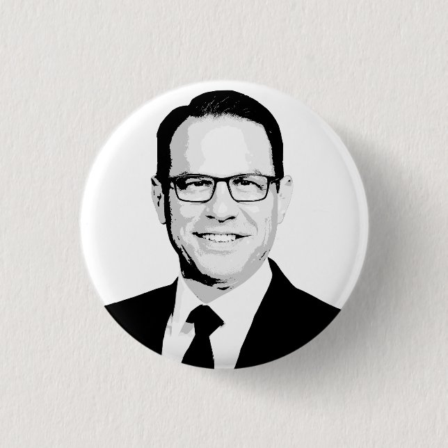 Badge Rond 2,50 Cm Josh Shapiro Bust (Devant)