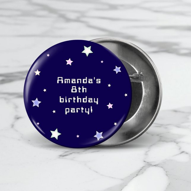 Badge Rond 2,50 Cm Jote Retro Anniversaire de enfant de jeu Arcade (Créateur téléchargé)