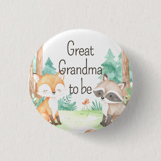 Badge Rond 2,50 Cm Jote Woodland Baby shower Thème Grande grand grand