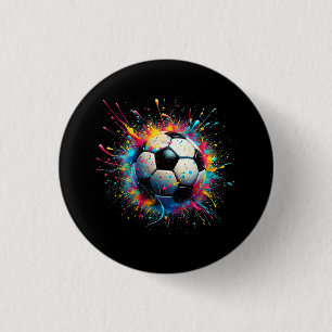 Badge Rond 2,50 Cm Joueur De Football cool Sport Pour Garçons Hommes 