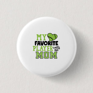 Badge Rond 2,50 Cm Joueur de tennis Mon Joueur Favori M'Appelle Mam