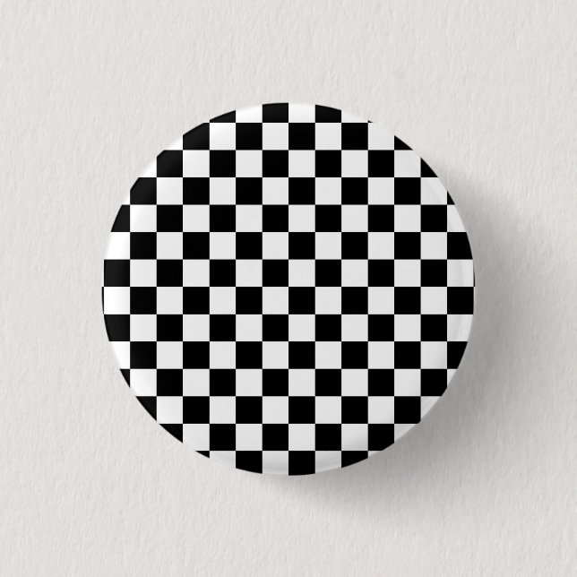 Badge Rond 2,50 Cm Joueurs d'échecs noir et blanc (Devant)