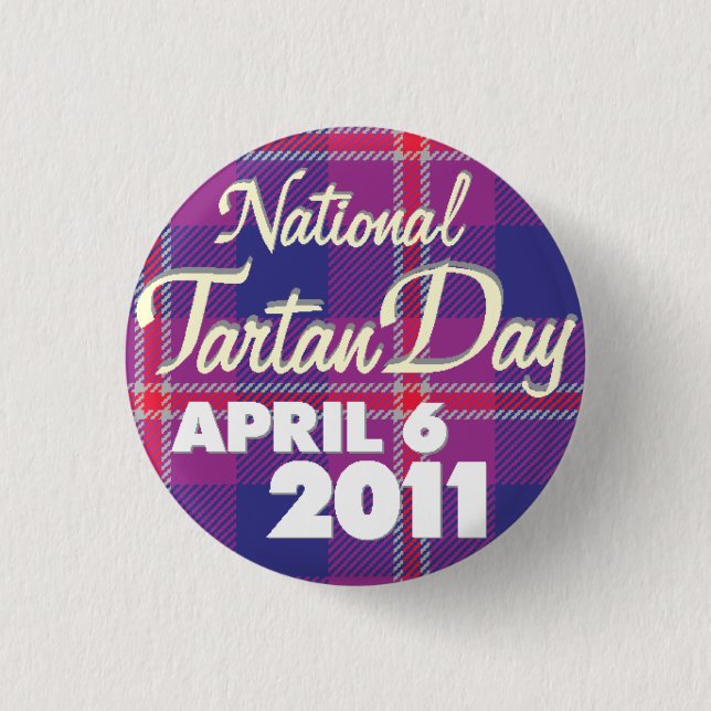 Badge Rond 2,50 Cm Jour 2011 de tartan : Mini (Devant)