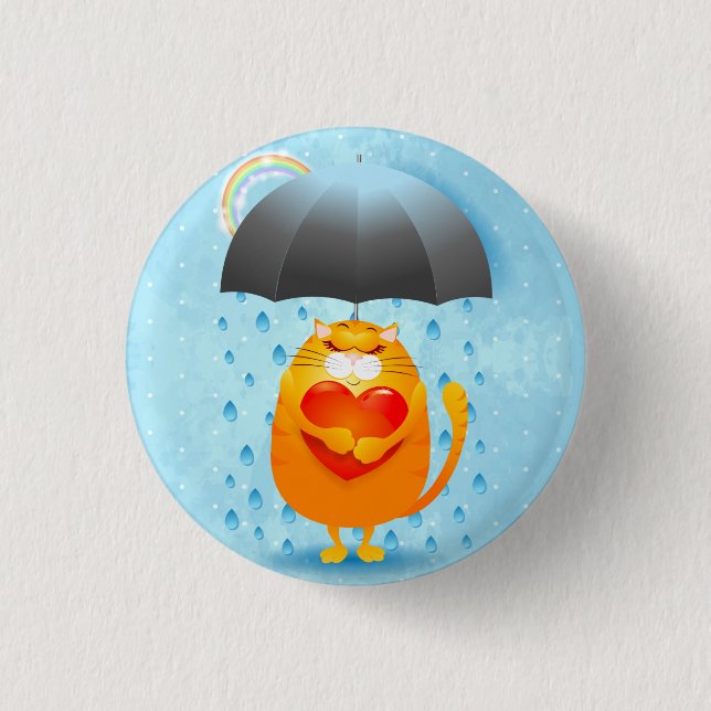 Badge Rond 2,50 Cm Jour de la pluie (Devant)