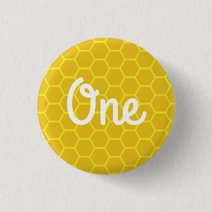 Badge Rond 2,50 Cm Jour de l'abeille 1er Anniversaire Bouton