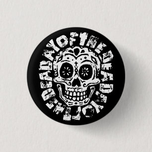 Badge Rond 2,50 Cm Jour du crâne mort 1