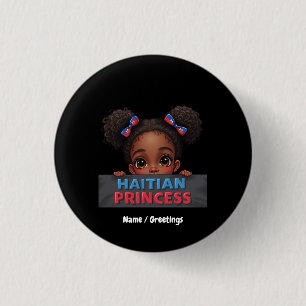 Badge Rond 2,50 Cm Jour du drapeau haïtien Jour Princesse haïtienne